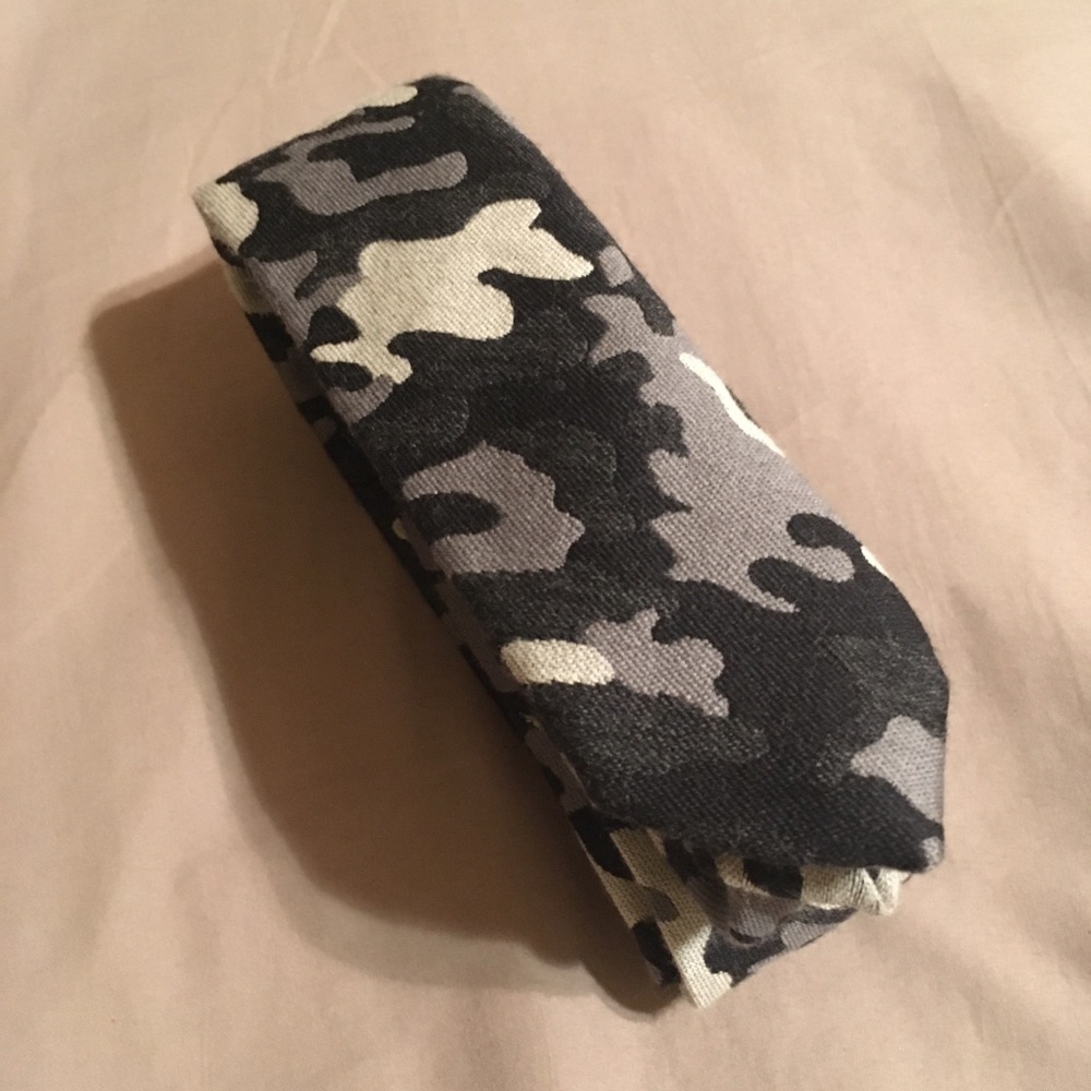 David Hart Camouflage Wool Silk Handmade Tie